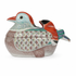 Vintage Chinese Export-Style Famille Verte Porcelain Mandarin Duck Covered Box